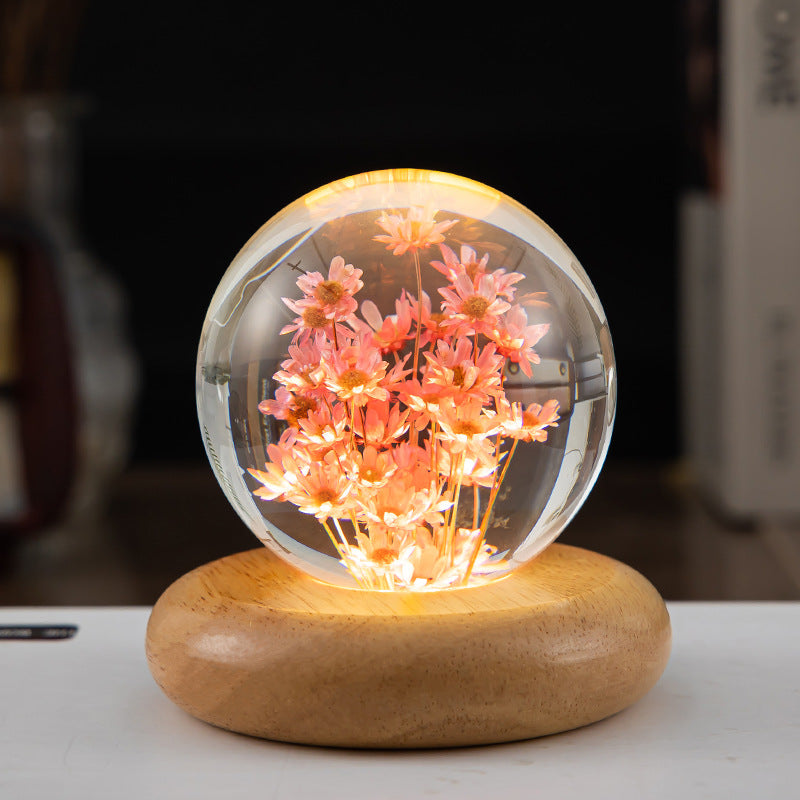 BloomGlow LED Flower Ball Lamp – Illuminate Your Space with Timeless Elegance and Serenity