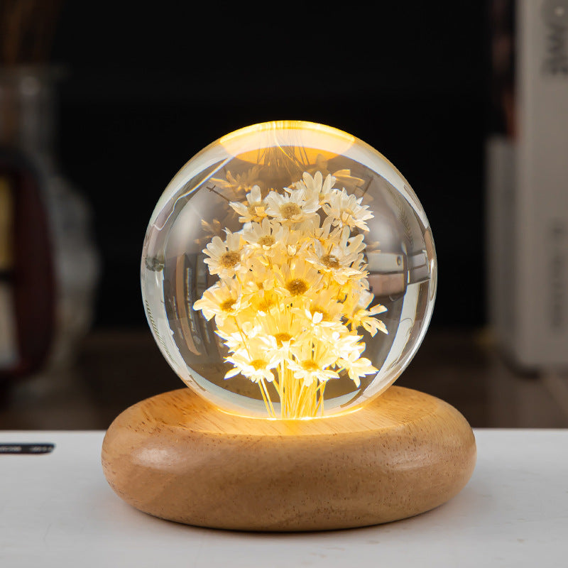 BloomGlow LED Flower Ball Lamp – Illuminate Your Space with Timeless Elegance and Serenity