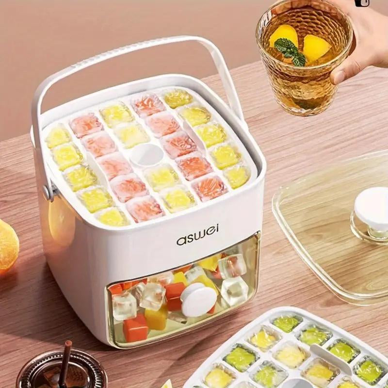 IceStack Pro Double-Layer Ice Tray with Lid – Extra-Large Capacity for Effortless Ice Production