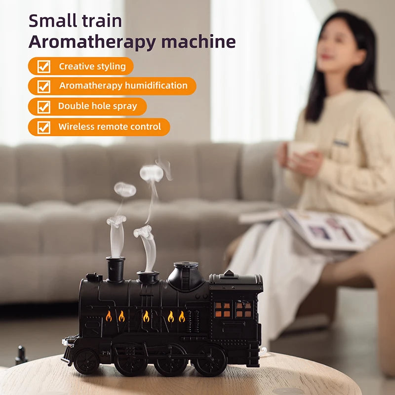 CozyExpress Cartoon Train Ultrasonic Essential Oil Diffuser and Cool Mist Humidifier with LED Lighting