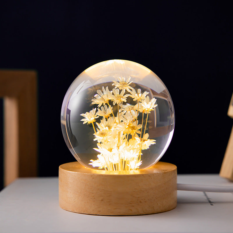 BloomGlow LED Flower Ball Lamp – Illuminate Your Space with Timeless Elegance and Serenity