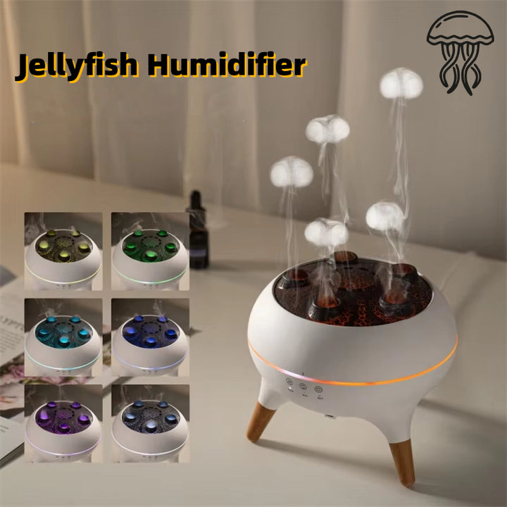 Dynamic GlowMist Aura Jellyfish Aroma Diffuser and Night Light - Elevate Your Environment with Serenity and Style