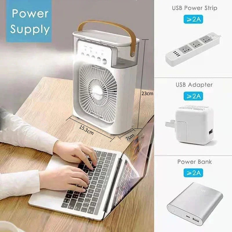 TrustyBreeze™ – קריר יותר. רגוע יותר. חכם יותר. מאוורר, מכשיר אדים ותאורת לילה קומפקטיים 3 ב-1 לנוחות יומיומית