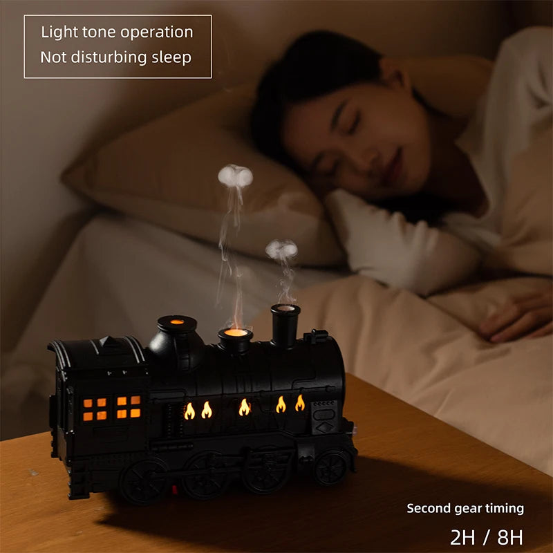 CozyExpress Cartoon Train Ultrasonic Essential Oil Diffuser and Cool Mist Humidifier with LED Lighting