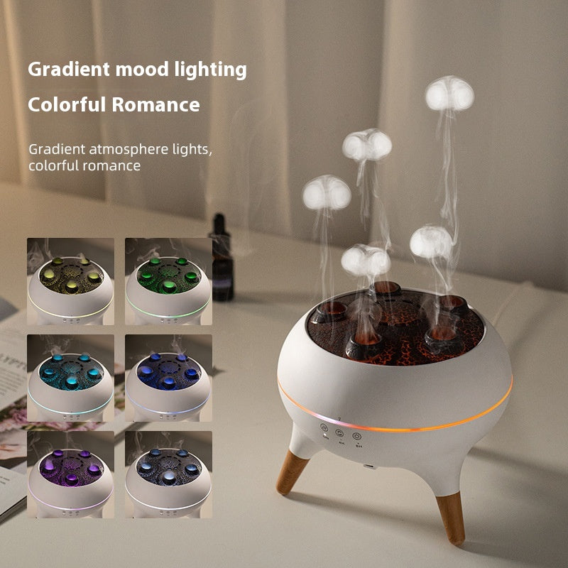 Dynamic GlowMist Aura Jellyfish Aroma Diffuser and Night Light - Elevate Your Environment with Serenity and Style